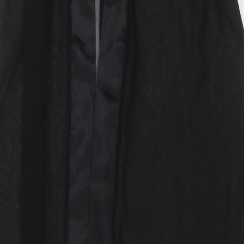 Boohoo Womens Black Polyester Wrap Skirt Size S Tie - Skirt Cover