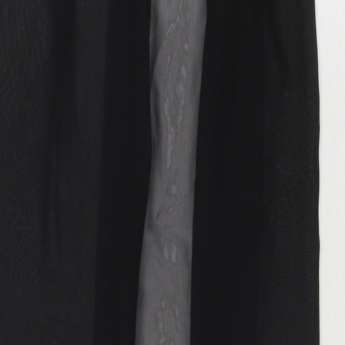 Boohoo Womens Black Polyester Wrap Skirt Size S Tie - Skirt Cover