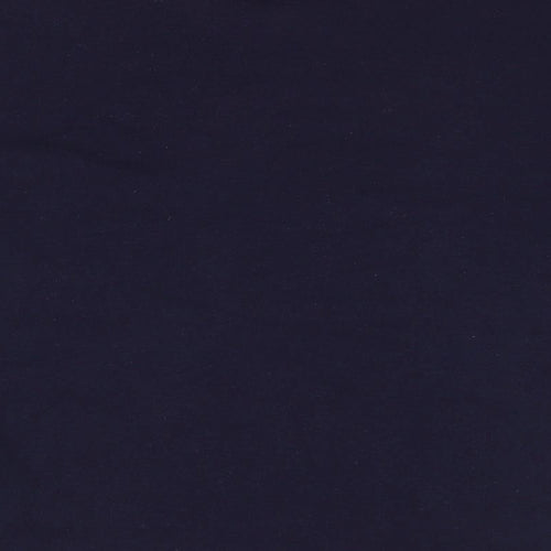 Lana Womens Blue Polyester Basic T-Shirt Size L Round Neck - Flower, Butterfly