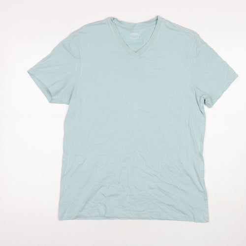 Burton Mens Blue Cotton T-Shirt Size M Round Neck