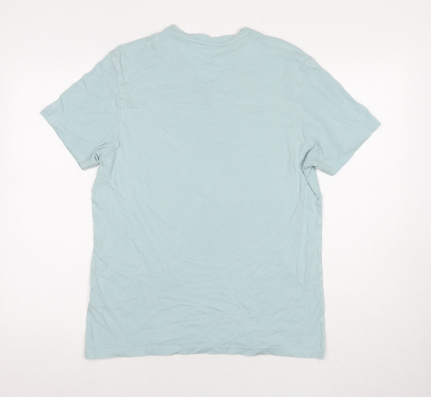 Burton Mens Blue Cotton T-Shirt Size M Round Neck