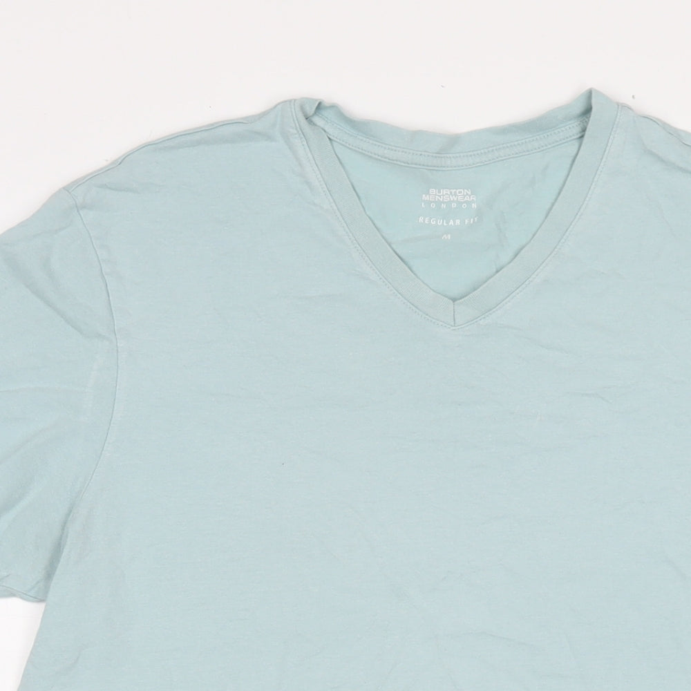 Burton Mens Blue Cotton T-Shirt Size M Round Neck