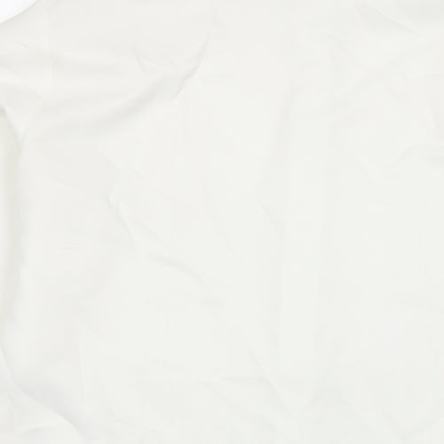 St Michael Womens White Polyester Basic Button-Up Size 14 Collared