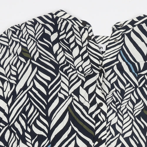Kiin Womens Multicoloured Geometric Polyester Tunic T-Shirt Size 14 V-Neck