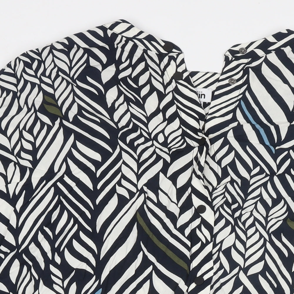 Kiin Womens Multicoloured Geometric Polyester Tunic T-Shirt Size 14 V-Neck