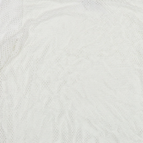 Quiz Womens White Polyester Basic T-Shirt Size M Round Neck