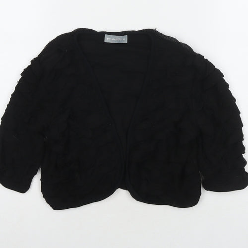 Per Una Womens Black V-Neck Polyester Cardigan Jumper Size 10