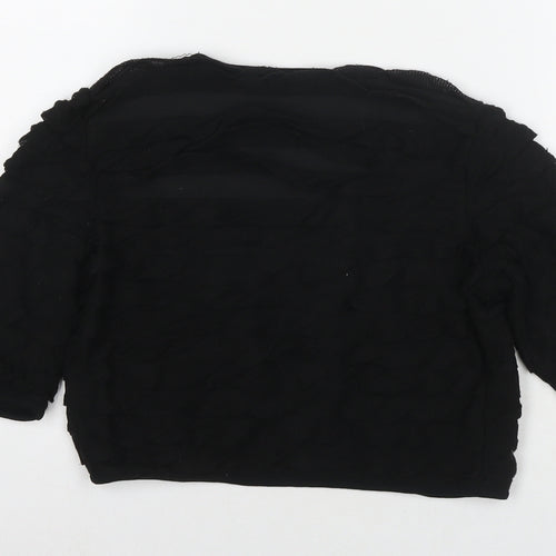 Per Una Womens Black V-Neck Polyester Cardigan Jumper Size 10