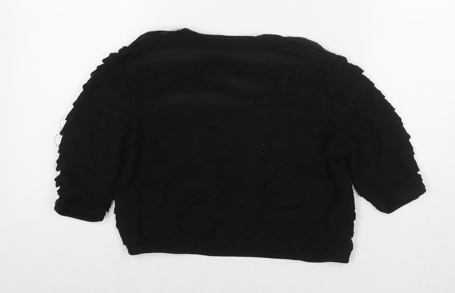 Per Una Womens Black V-Neck Polyester Cardigan Jumper Size 10