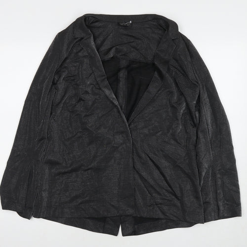 Topshop Womens Grey Jacket Blazer Size 12 Snap