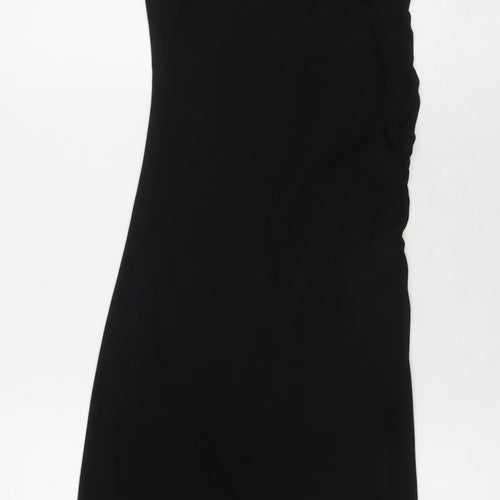 Bershka Womens Black Polyester Bodycon Size M Square Neck Pullover