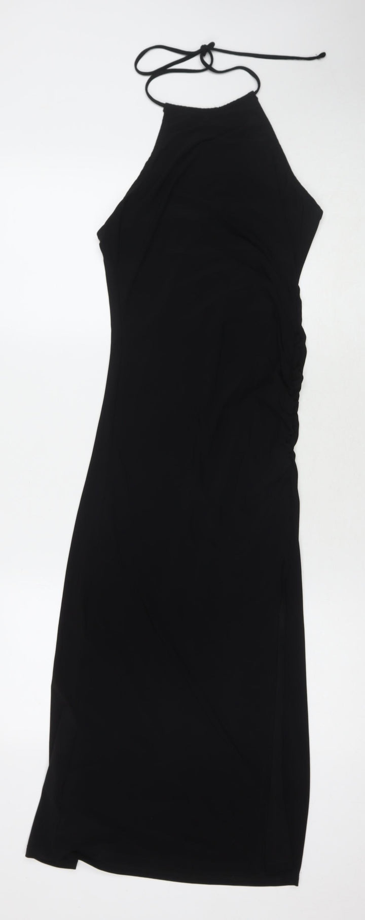 Bershka Womens Black Polyester Bodycon Size M Square Neck Pullover