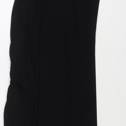 Bershka Womens Black Polyester Bodycon Size M Square Neck Pullover