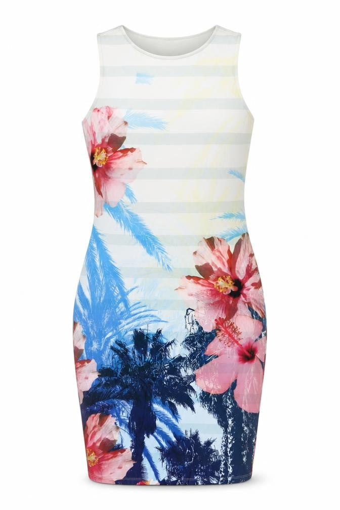 Next Womens Multicoloured Floral Polyester A-Line Size 8 Round Neck Pullover