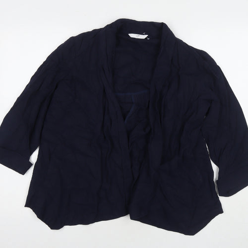 Arcadia Womens Blue Jacket Blazer Size 14