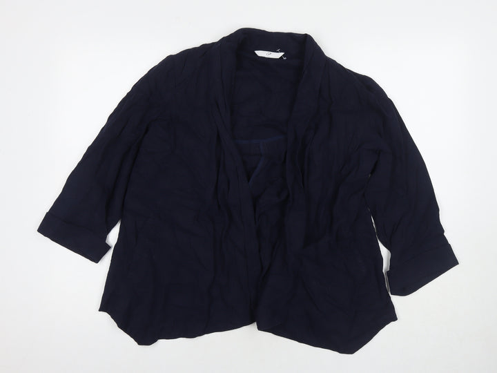Arcadia Womens Blue Jacket Blazer Size 14