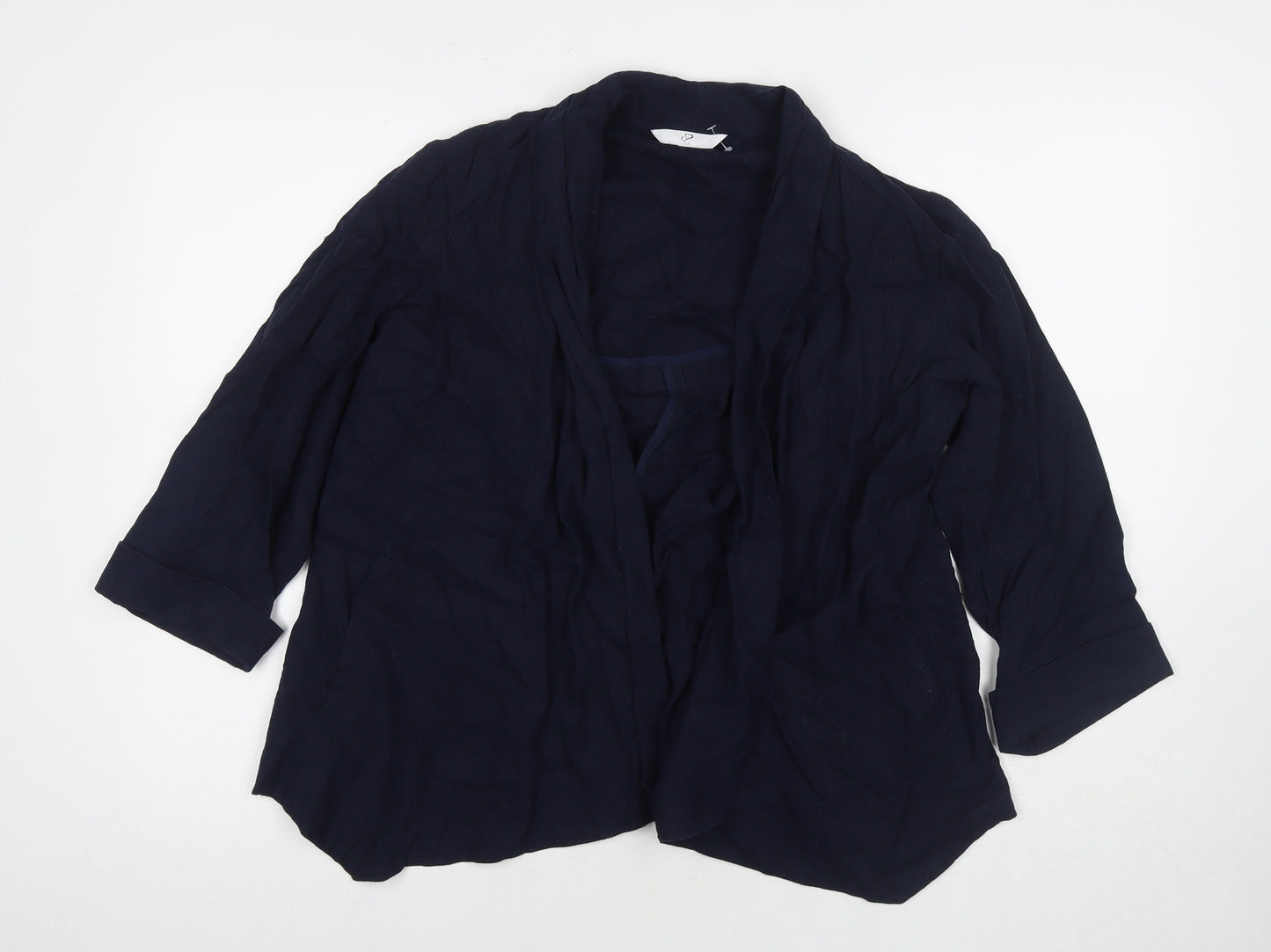 Arcadia Womens Blue Jacket Blazer Size 14