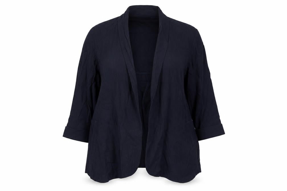 Arcadia Womens Blue Jacket Blazer Size 14