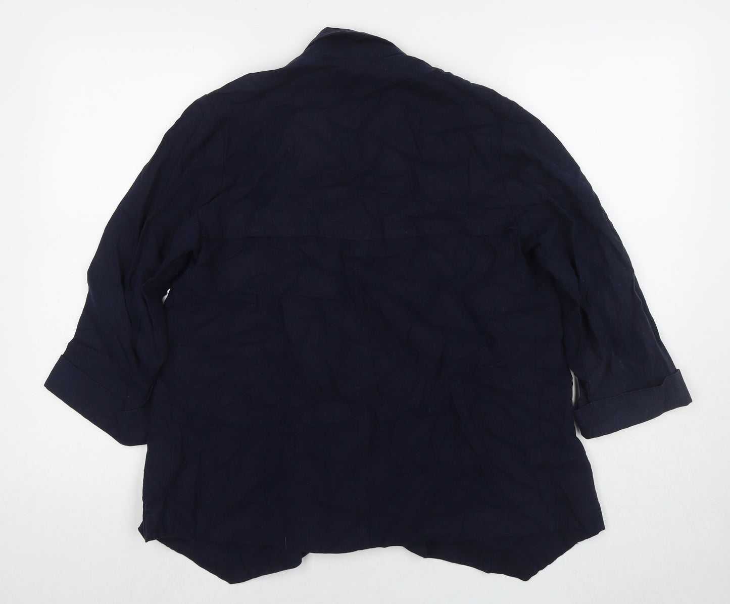 Arcadia Womens Blue Jacket Blazer Size 14