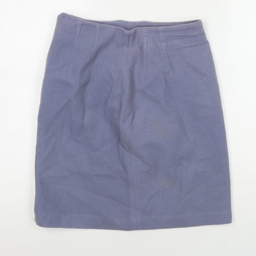 Part Two Womens Blue Polyester A-Line Skirt Size 12 Zip