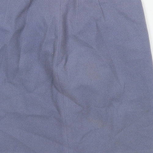Part Two Womens Blue Polyester A-Line Skirt Size 12 Zip