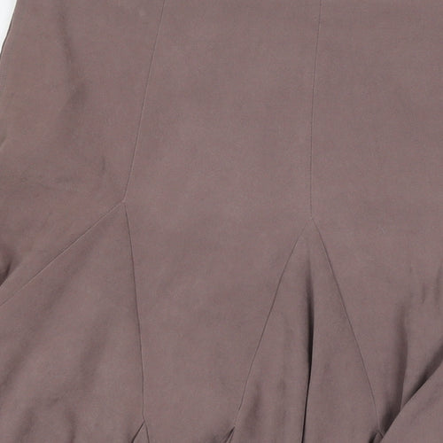 AMARANTO Womens Beige Polyester Trumpet Skirt Size 10 Zip