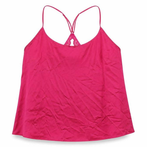 Marks and Spencer Womens Pink Polyester Camisole Tank Size L Round Neck