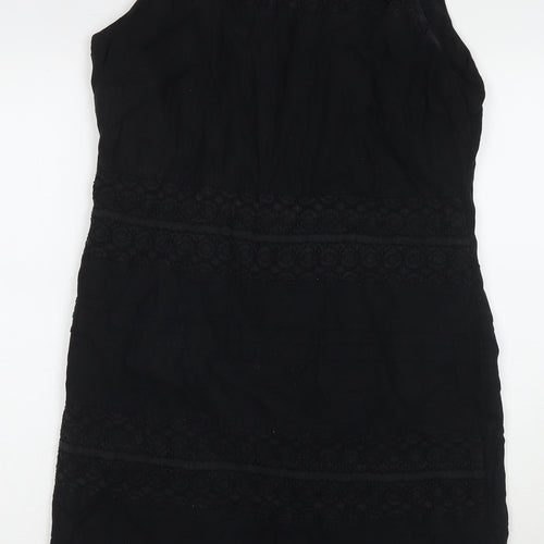 Autonomy Womens Black Cotton A-Line Size 14 Round Neck Zip