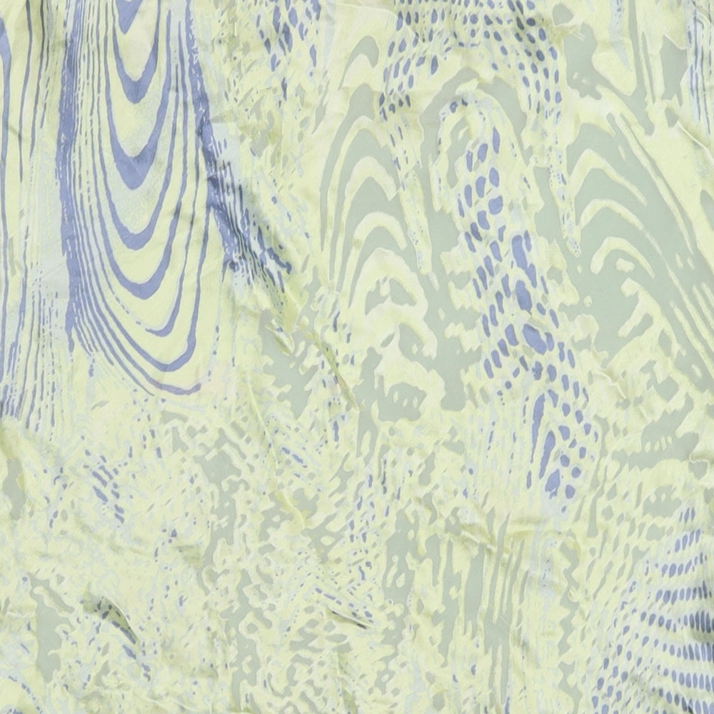 Tia Womens Multicoloured Geometric Polyester A-Line Skirt Size 12 Zip