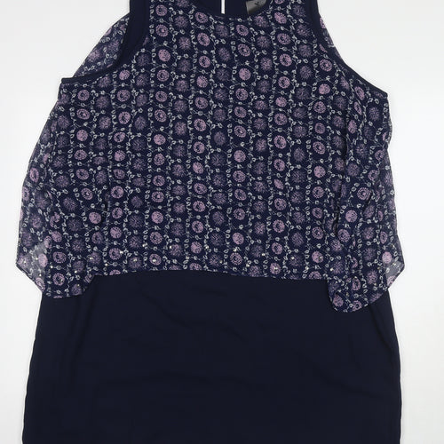 NEXT Womens Blue Polyester A-Line Size 22 Round Neck Pullover