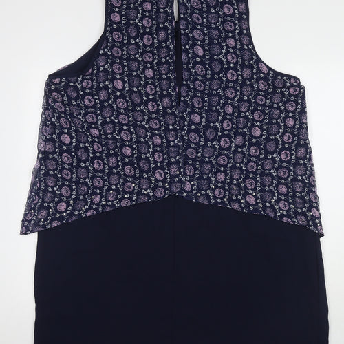 NEXT Womens Blue Polyester A-Line Size 22 Round Neck Pullover
