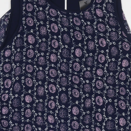 NEXT Womens Blue Polyester A-Line Size 22 Round Neck Pullover
