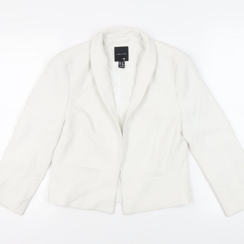 New Look Womens White Jacket Blazer Size 8 - Open