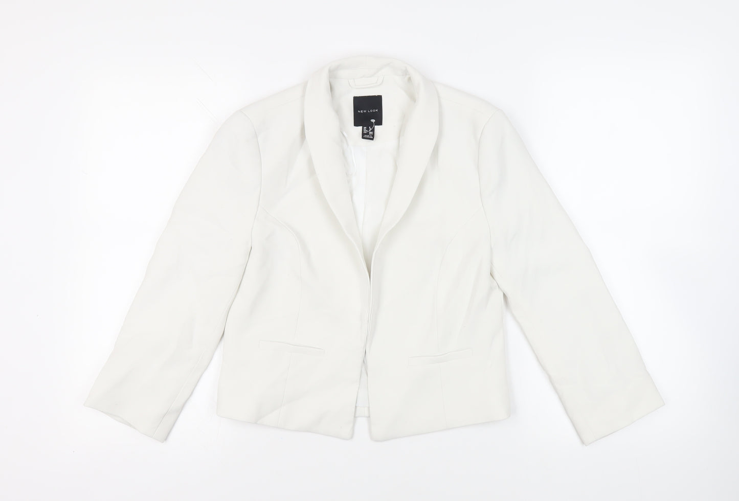 New Look Womens White Jacket Blazer Size 8 - Open