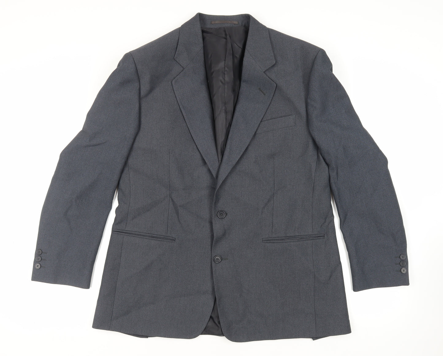 Greenwoods Mens Blue Polyester Jacket Suit Jacket Size 42 Regular