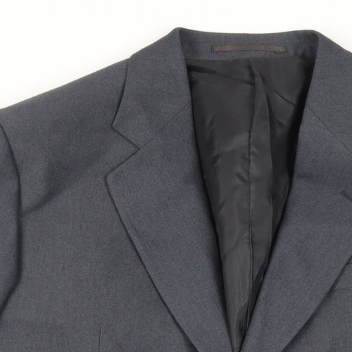 Greenwoods Mens Blue Polyester Jacket Suit Jacket Size 42 Regular