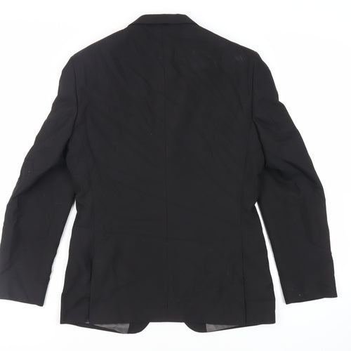 NEXT Mens Black Polyester Jacket Suit Jacket Size 36 Regular
