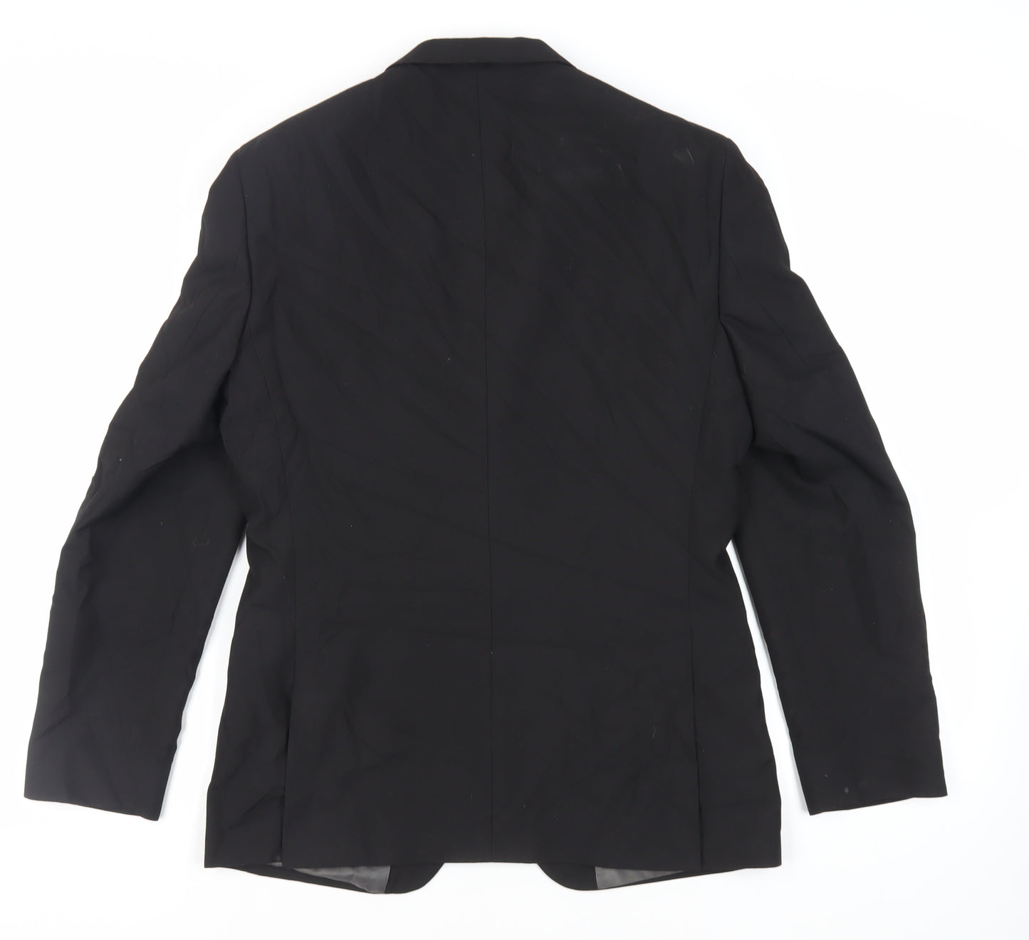 NEXT Mens Black Polyester Jacket Suit Jacket Size 36 Regular