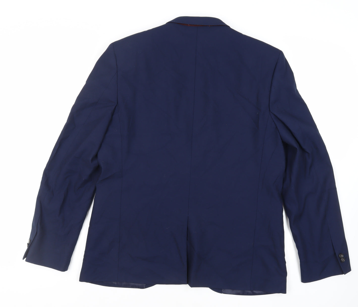 Moss Mens Blue Polyester Jacket Suit Jacket Size 44 Regular