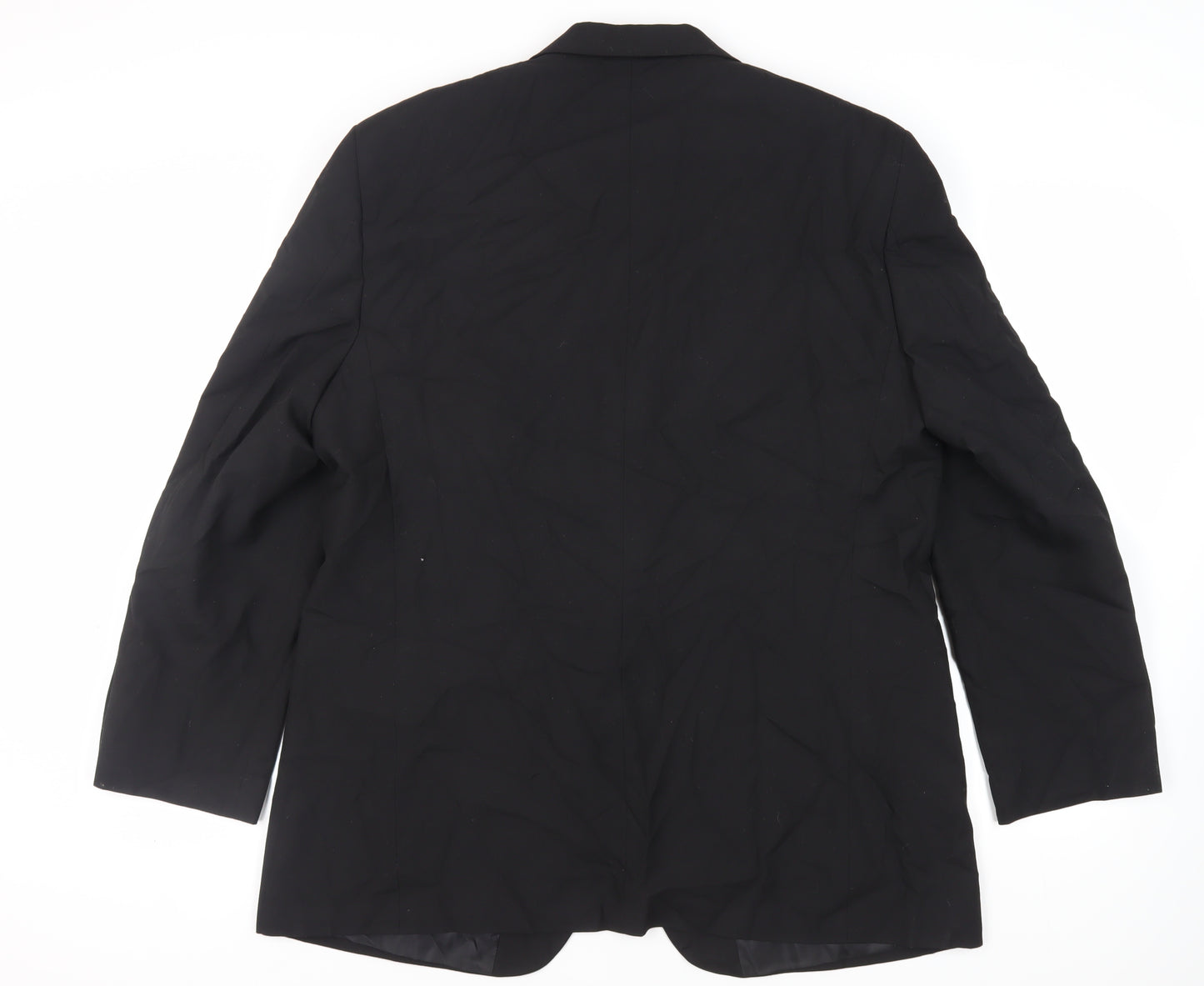 Marks and Spencer Mens Black Polyester Tuxedo Suit Jacket Size 46 Regular