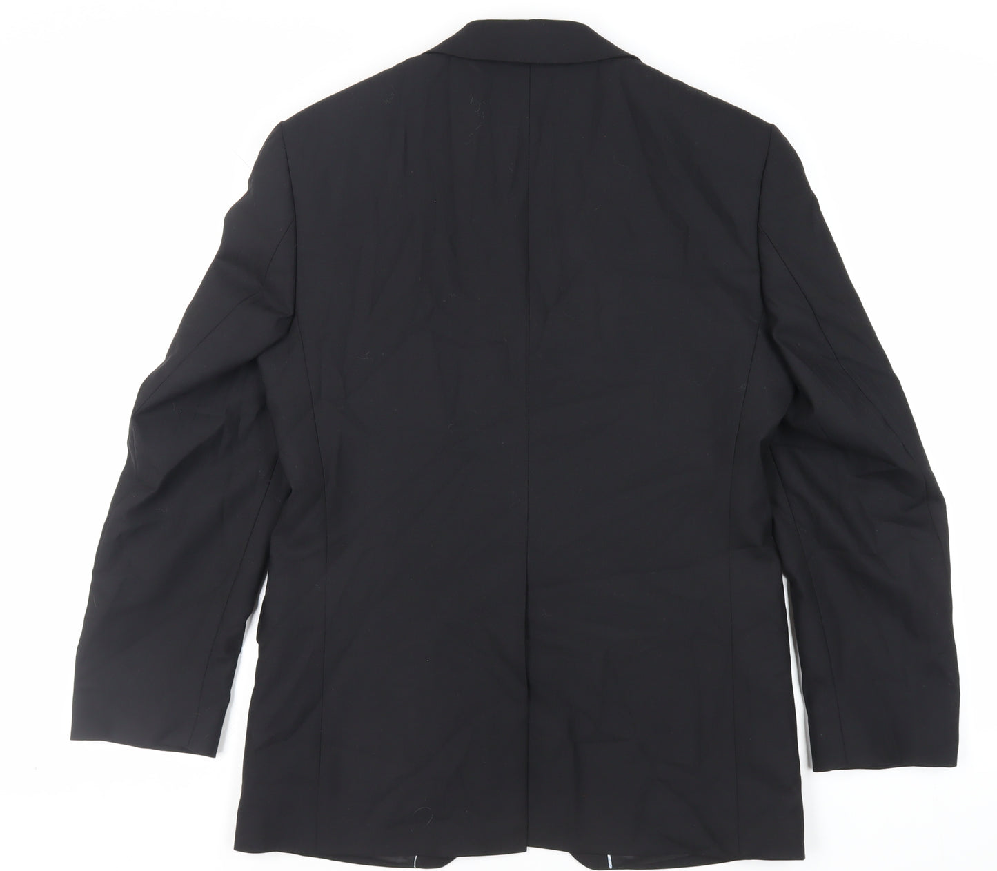 NEXT Mens Black Polyester Jacket Suit Jacket Size 36 Regular