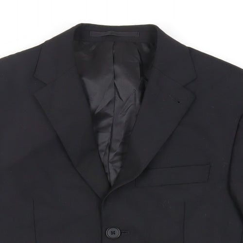 NEXT Mens Black Polyester Jacket Suit Jacket Size 36 Regular