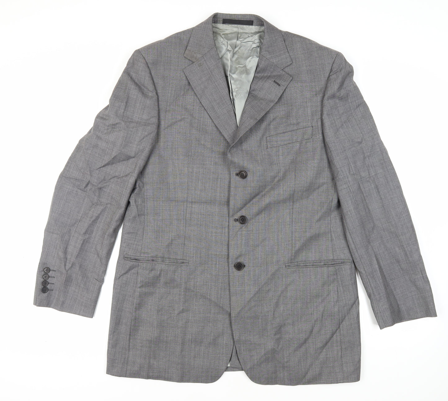Marks and Spencer Mens Grey Wool Jacket Suit Jacket Size 42 Regular