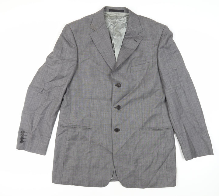 Marks and Spencer Mens Grey Wool Jacket Suit Jacket Size 42 Regular