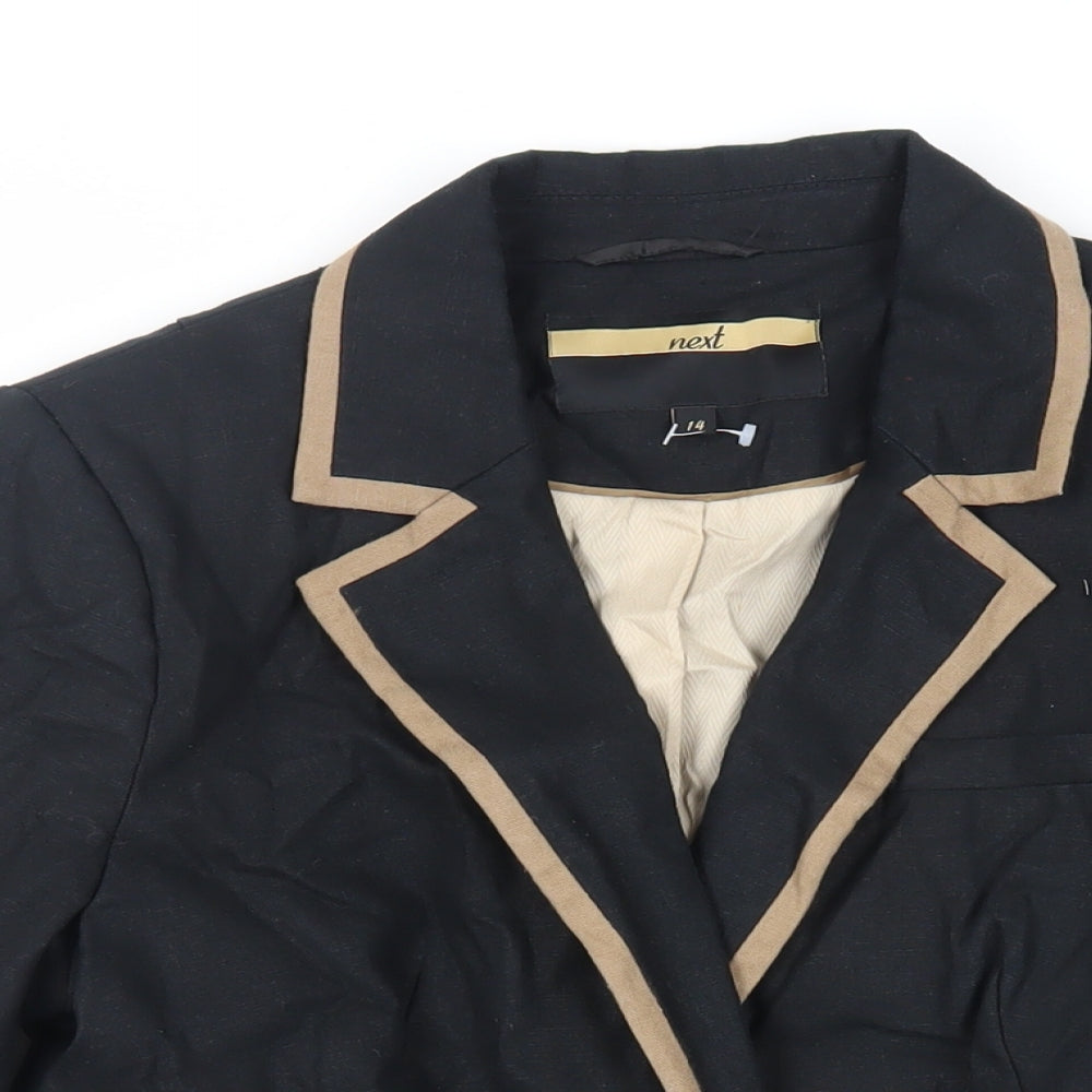 NEXT Womens Black Jacket Blazer Size 14 Button