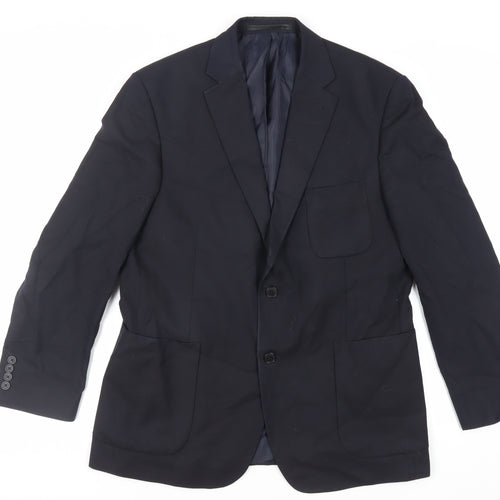 Marks and Spencer Mens Blue Polyester Jacket Suit Jacket Size 42 Regular