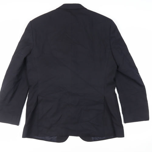 Marks and Spencer Mens Blue Polyester Jacket Suit Jacket Size 42 Regular
