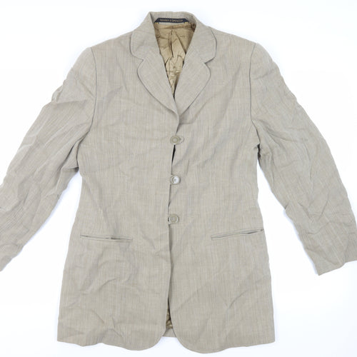 St Michael Womens Green Jacket Blazer Size 14 Button - Vintage