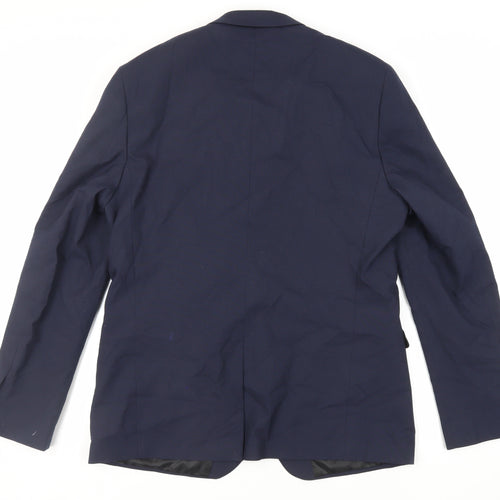 ASOS Mens Blue Polyester Jacket Suit Jacket Size 42 Regular