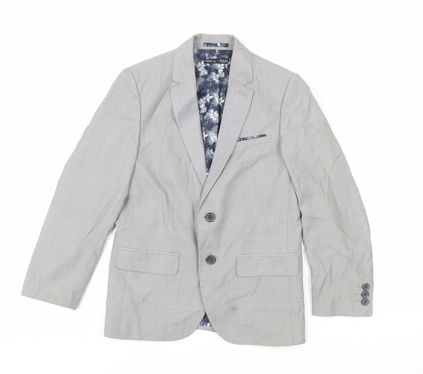 NEXT Boys Grey Jacket Blazer Size 10 Years Button